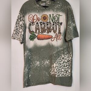 Dark Olive Green Custom Bleached Graphic Tee Shirt Inspired For Easter 2x
